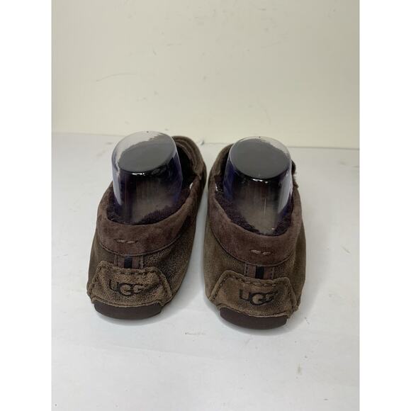 UGG Henrick Mens 9 Driving Loafer Slip On Shoes Dark Brown Suede Leather - Picture 5 of 11